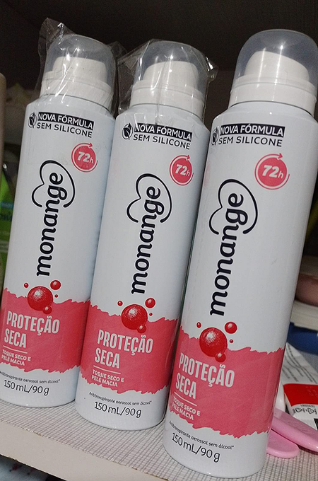 Monange Desodorante Aerossol Antitranspirante Feminino Proteção Seca 150Ml