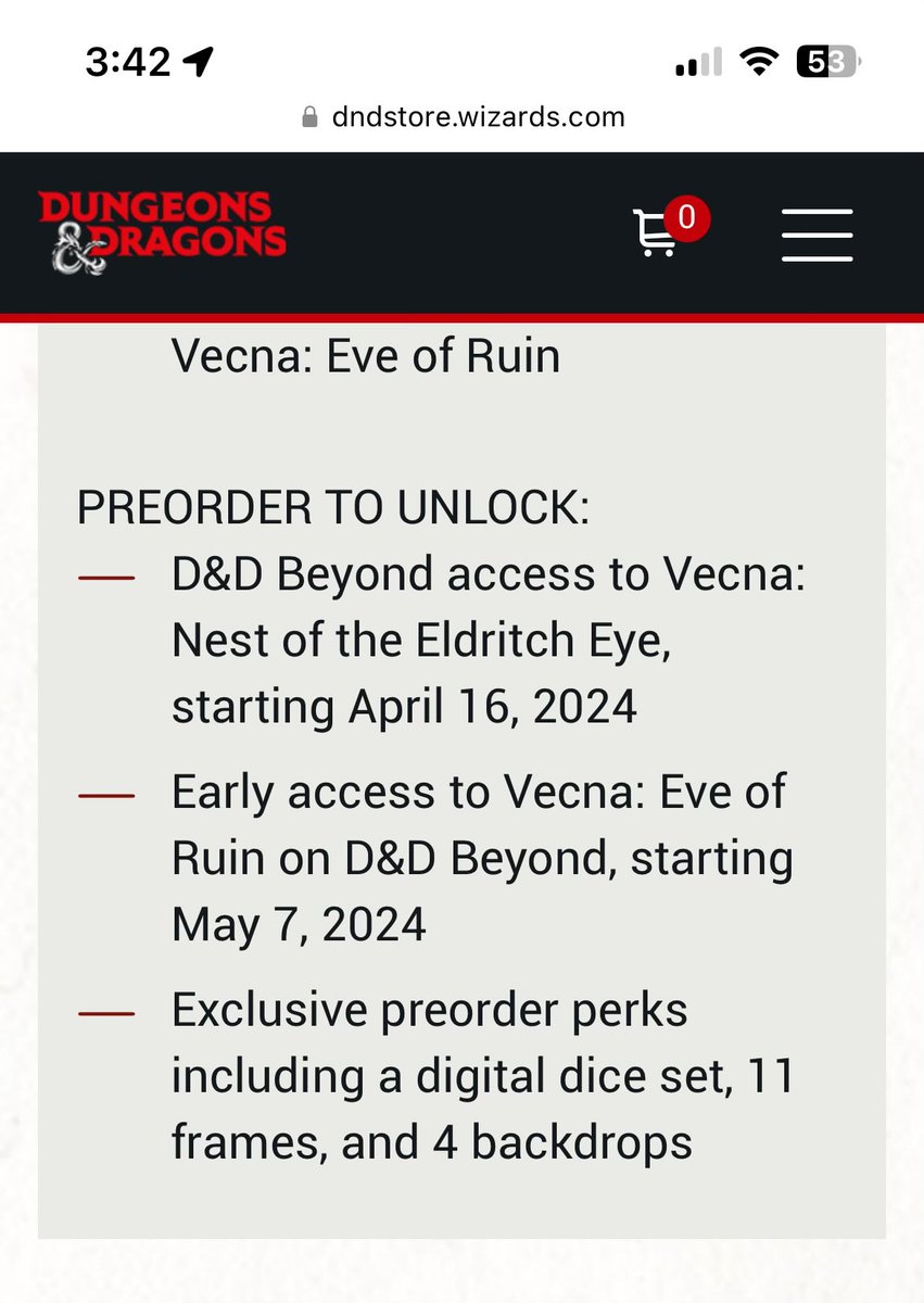 Are we getting Eve of Ruin preorder today?