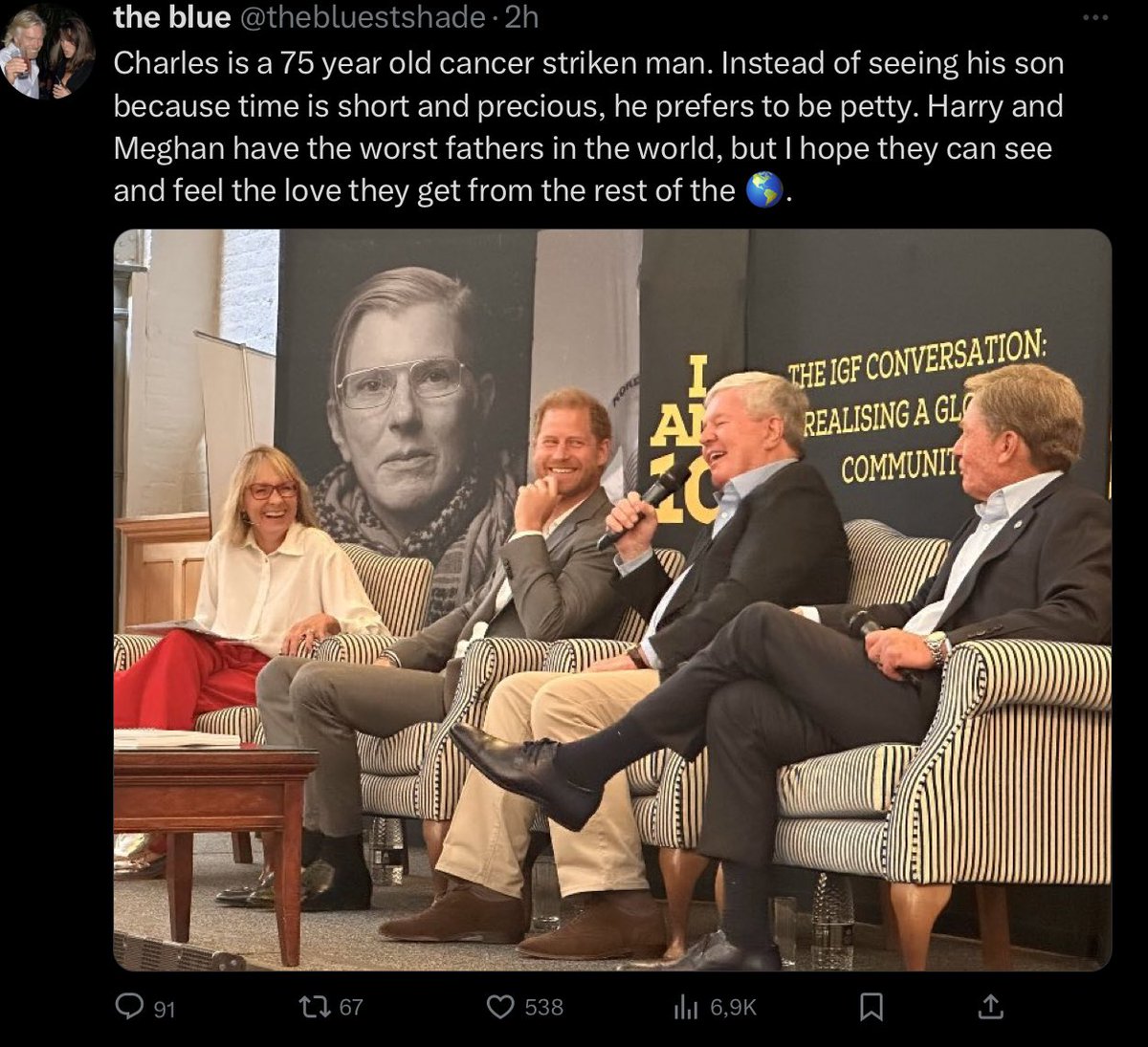 As the saying goes, any man can be a father, but it takes someone special to be a dad. The RF is clearly demonstrating that they are petty and bitter. 🤷🏻

#Princeharry #goodkingharry #kingcharles #invictusgames