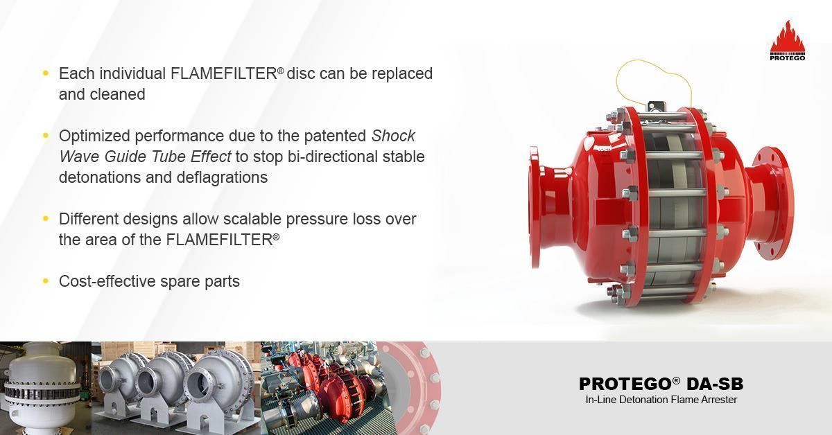 Unleash the power of safety with PROTEGO DA-SB In-line detonation arrester! 

Engineered for excellence, our cutting-edge technology ensures protection against detonation risks.

Explore the future of safety at: lnkd.in/gvWDFDrR 

#manufacturinghour