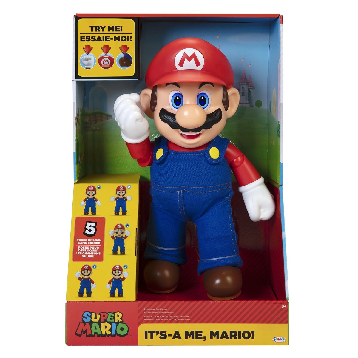 The box for the “It’s a Me, Mario!” figure.