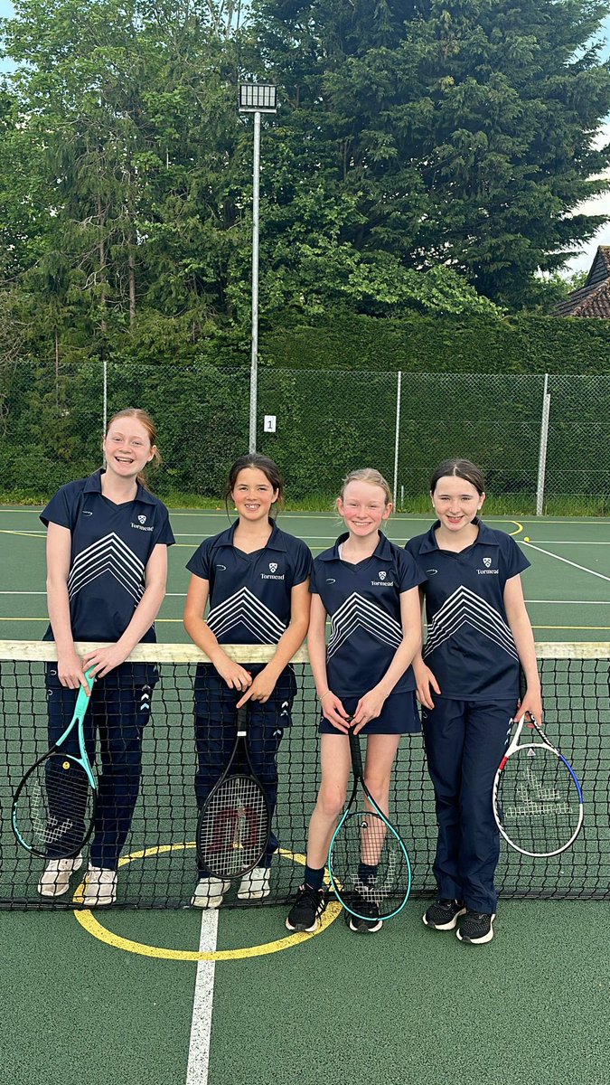 The U12 &amp; U13 Surrey Schools League tennis teams were in action this afternoon. Great play and energy from the players, with the U13’s coming away with a win against Felton fleet. #tormeadsport