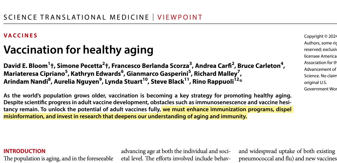 We must invest in research that deepens our understanding of #aging and #immunity! @ScienceTM @NIH @aimbe @NIHFunding @NIAIDFunding @NIHAging science.org/doi/10.1126/sc…