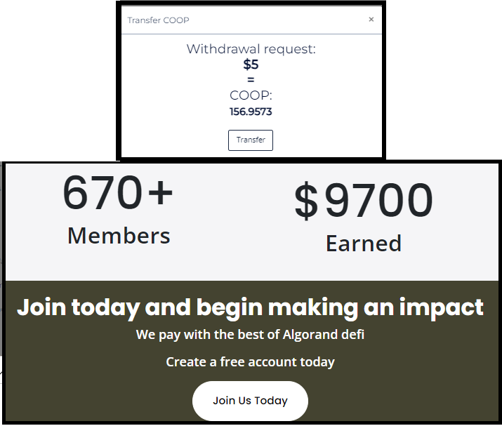 #LWL now pays out with #Coop we just made our first successful test transaction.
.
Now our LWL members have the ability to withdraw in #Coop #TLP or #MFS
.
#Learnwithlegends has its own referral affiliate system, the majority of the 670 members that you see below never heard of