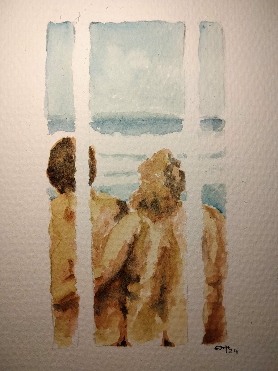 May I?

#thedailysketch #watercolour sketch of two #nude figures at the seaside 
#originalartwork #nudeart #artforsale ebay.co.uk/itm/3261189947…