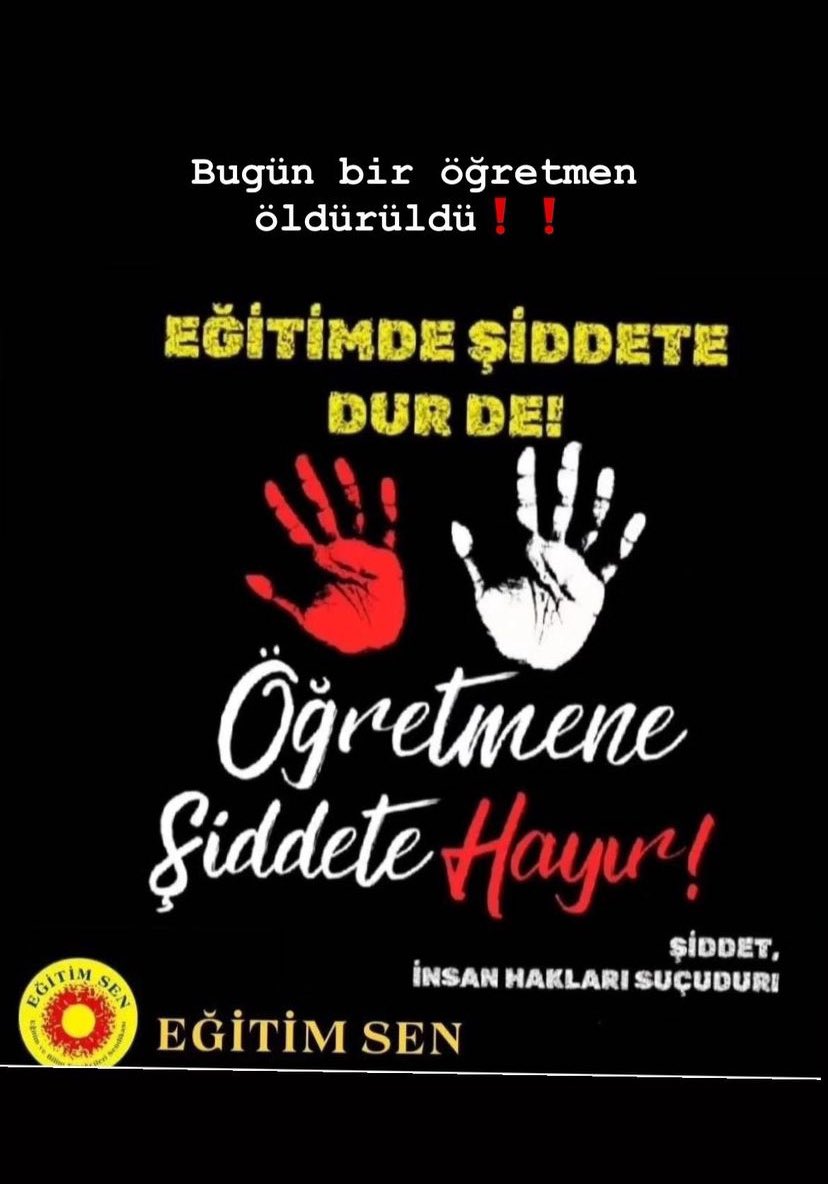 csiginc's tweet photo. Bugün bir öğretmen görevi başında öldürüldü..
#ÖğretmeneŞiddet
#EğitimdeŞiddeteHayır https://t.co/okTSBaJcZc