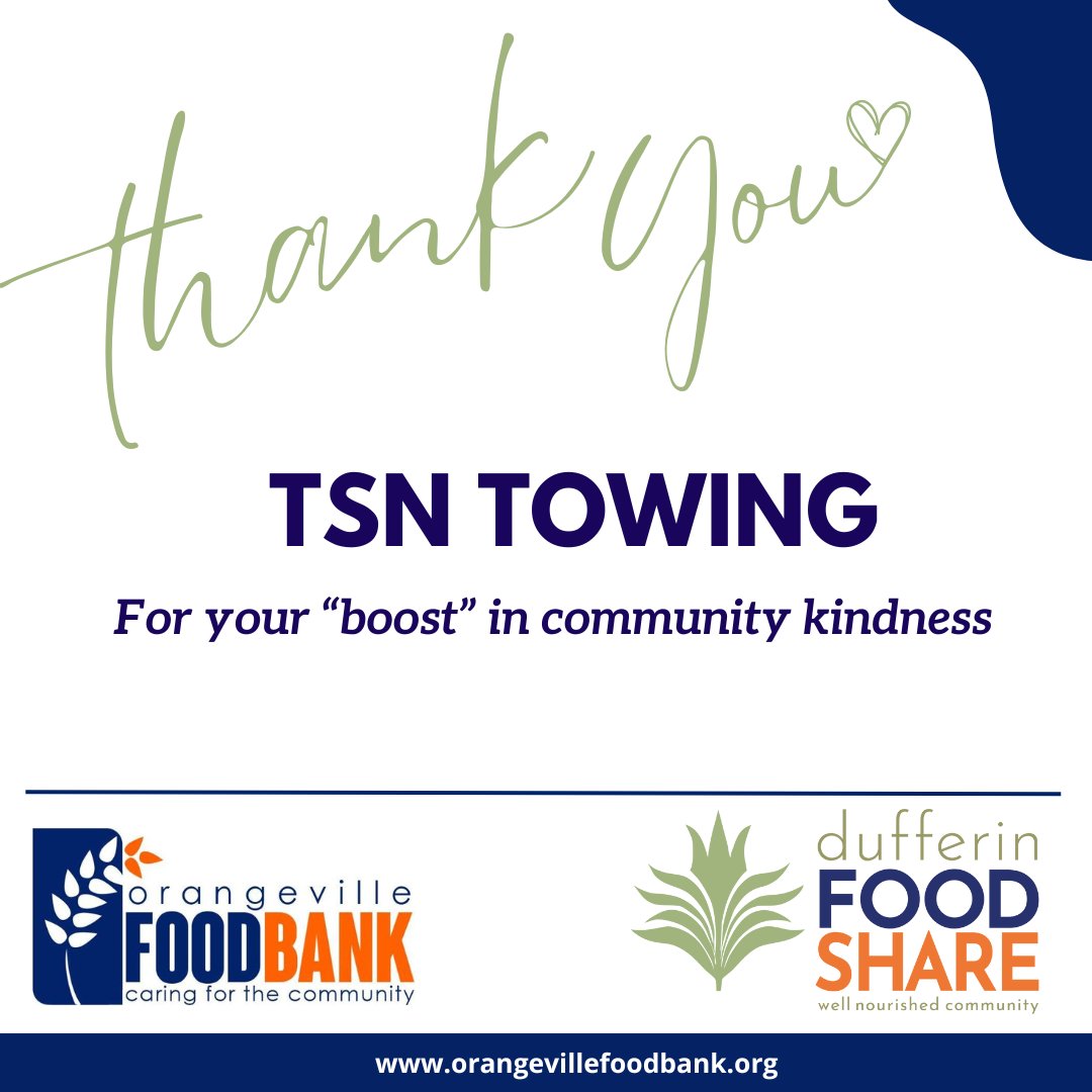 Thank you TSN Towing for your 'boost' in community kindness this week 💙