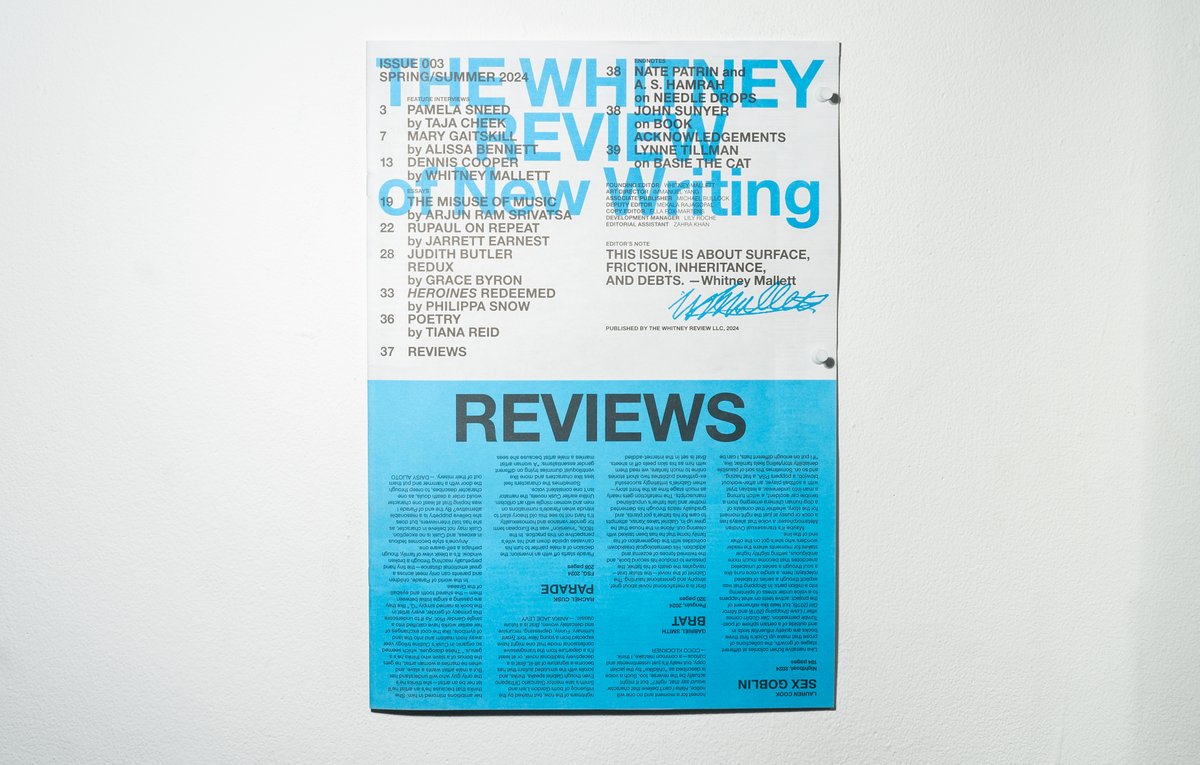 Issue 003 is now available!! thewhitneyreview.metalabel.com/issue003