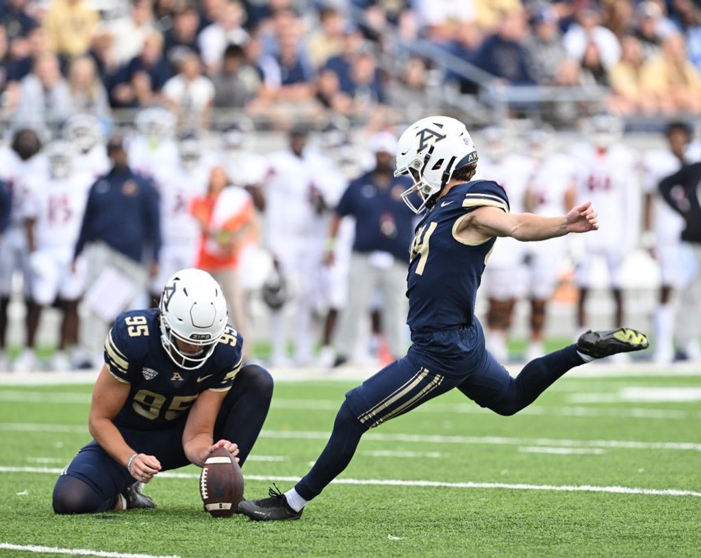 After a great showcase and conversation with @RMatviko, I am blessed to receive my first Division 1 Full Scholarship Offer from the University of Akron! @ZipsFB #AGTG 🦘 @FitchFootball @CoachTJ_Parker @coach_polder @D_Madden_Punter