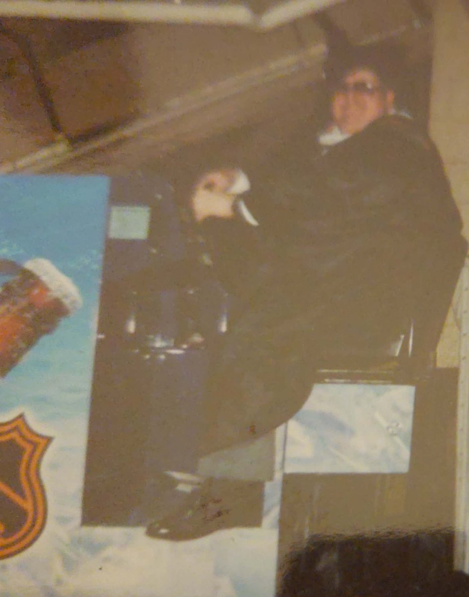 Frank Earl Fleming sneaks onto Zamboni in Continental Airlines Arena in 2000 at Montclair State graduation
