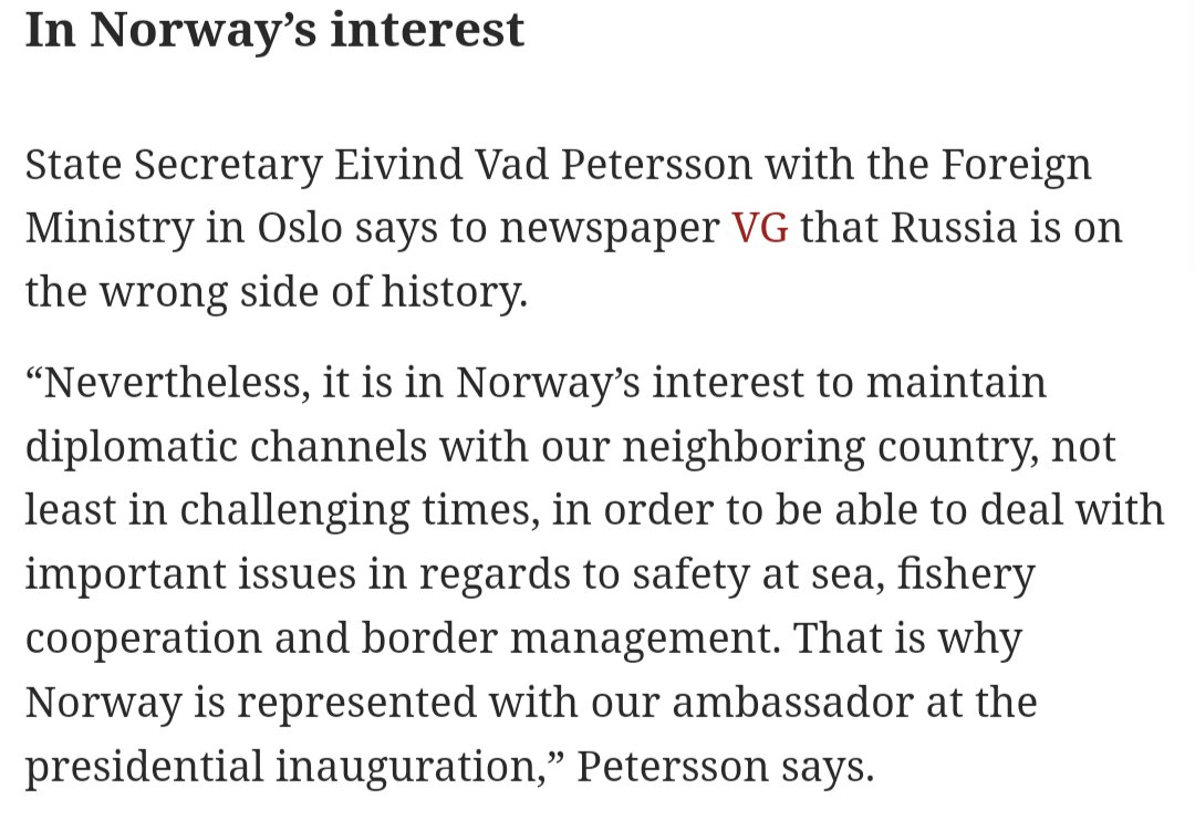 Et tu, Norway? P.S. Estonia, Finland, Latvia, Lithuania & Poland are also neighbours with them but didn't attend. Why did you?