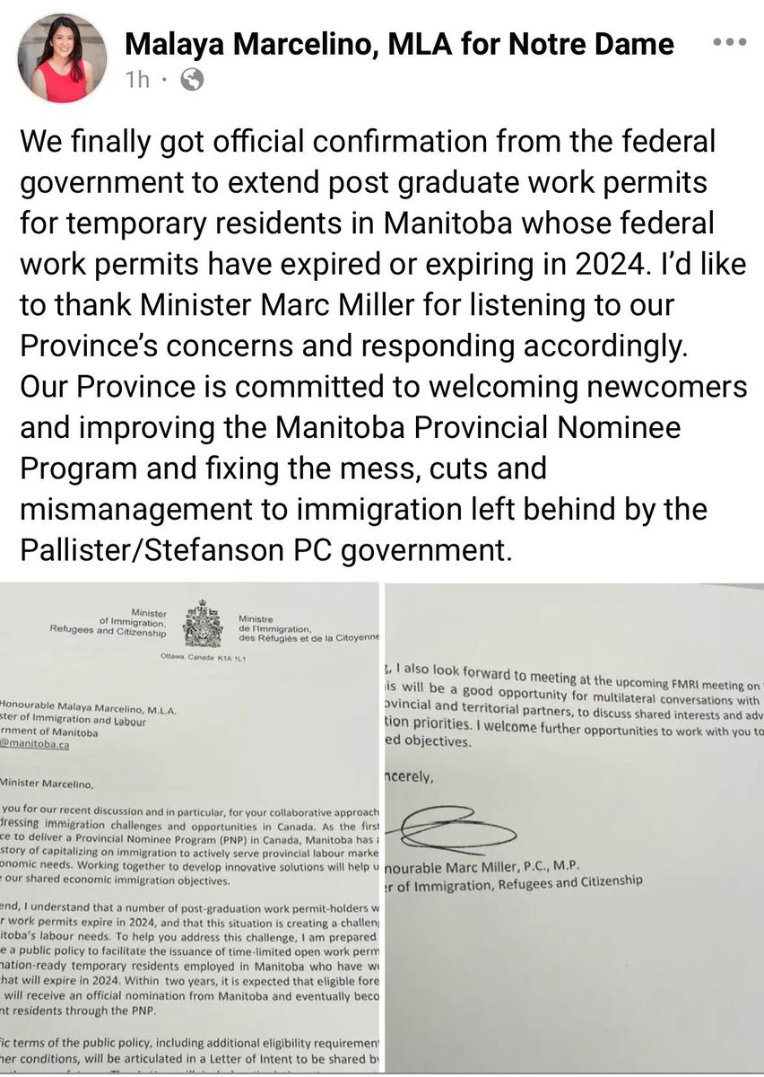 Here’s the incredible achievement of ISSU MB, we would love to express our gratitude to the NDP government for launching the work permit extension policy for MB 2024. It's a major step forward for students and skilled workers! #UnionProud #Thankful #stayunited ✌️