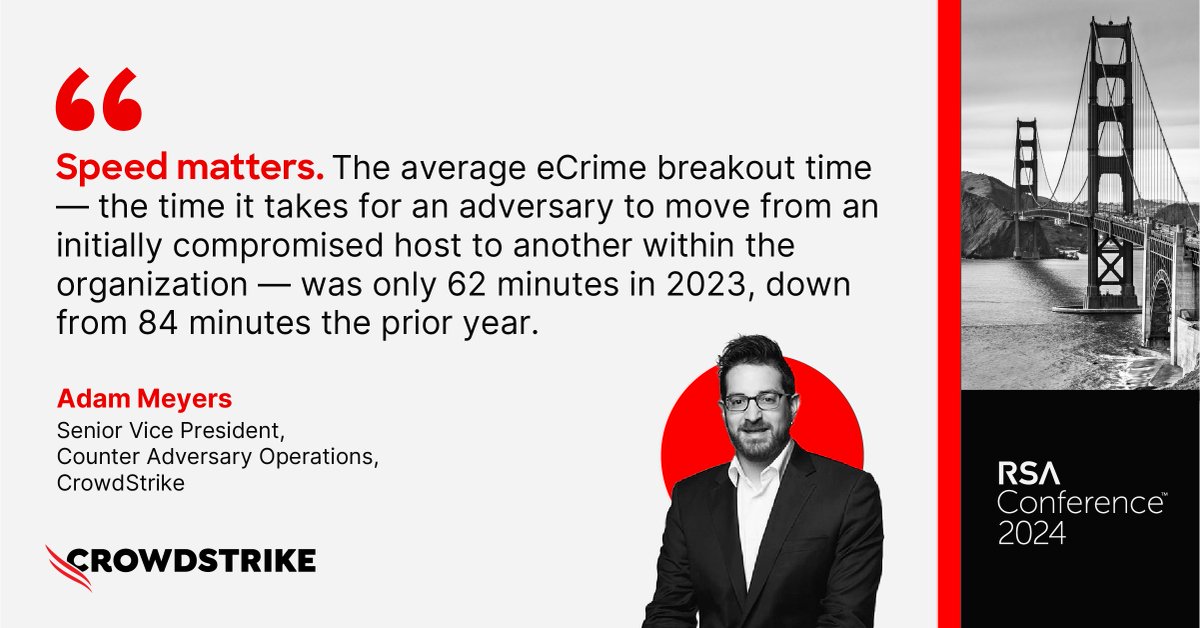 CrowdStrike’s SVP of Counter Adversary Operations, @Adam_Cyber, breaking down our Global Threat Report live from #RSAC👇 Access the full report: crwdstr.ke/6011jlMJh