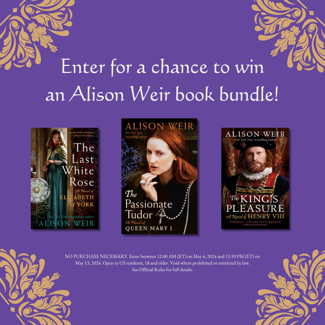 Enter for a chance to win an Alison Weir bundle including her newest novel: THE PASSIONATE TUDOR! sites.prh.com/alison-weir-sw…