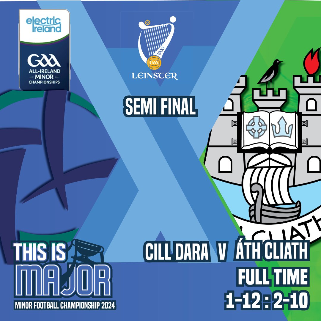 RESULT From the 2024 Electric Ireland Leinster GAA Minor Football Championship Semi Final Dublin join Longford in the Final after a dramatic Semi Final against Kildare. Kildare 1-12 Dublin 2-10 📺 Watch it back in full on Sport Tg4's YouTube…