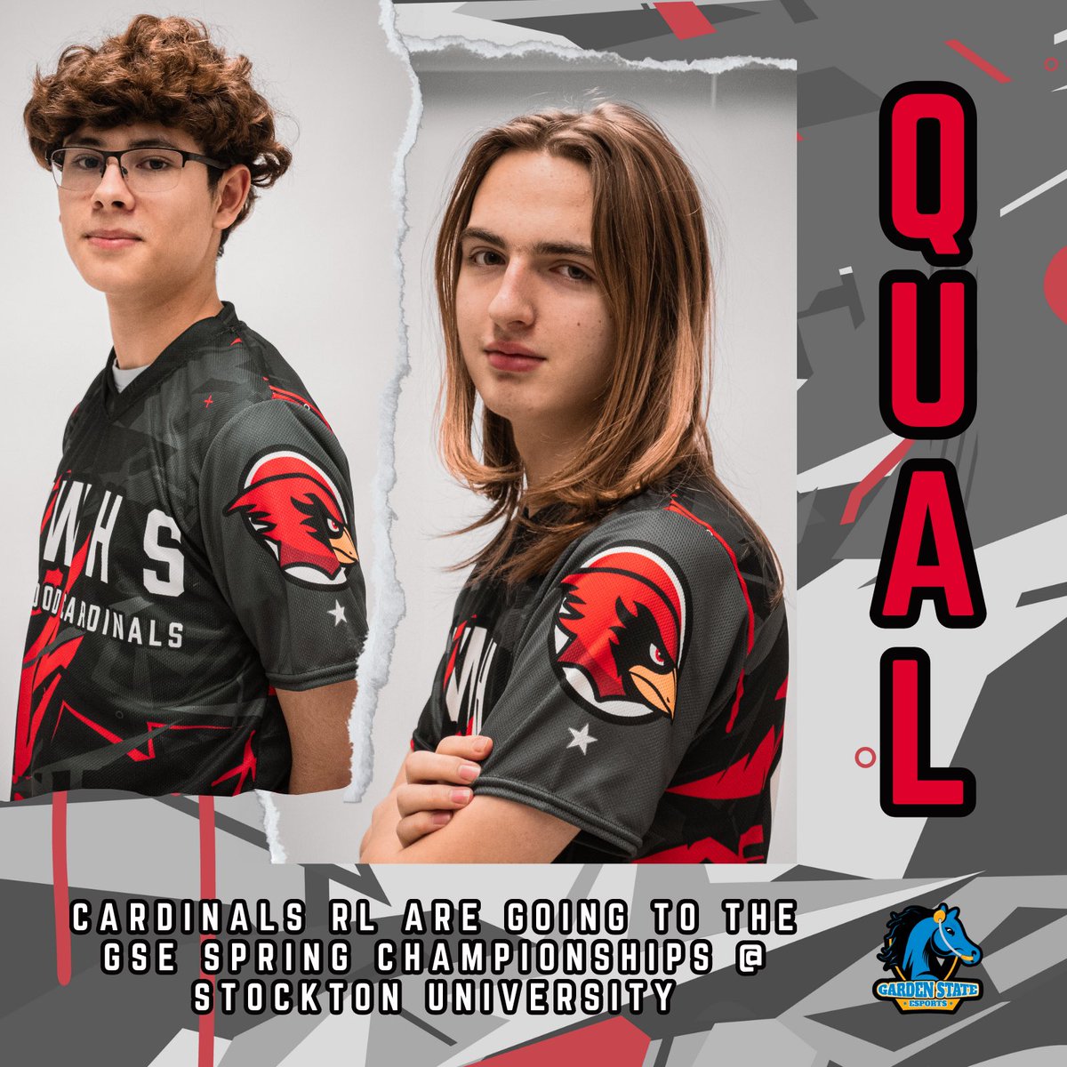 With our semifinals win in the @GSEsportsorg Playoffs, the Cardinals RL Juniors pair of Nick 'nickdavevick' B. and Owen 'joduko' O. will be competing in the Spring Championships Finals at Stockton University on May 18th! #GoCards