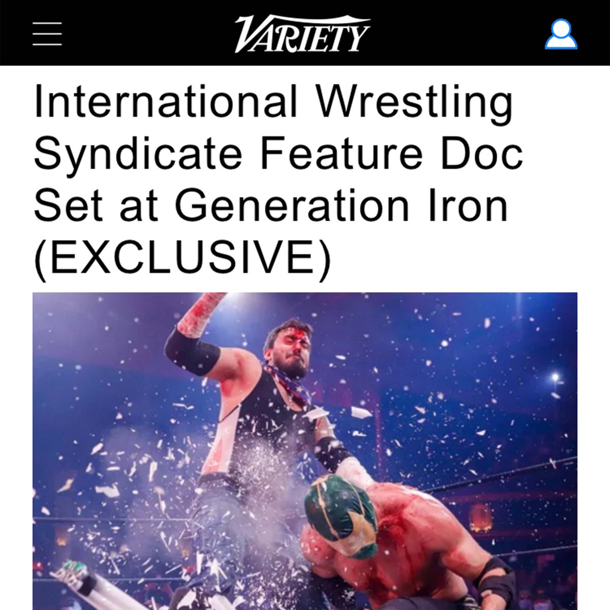 PER VARIETY - the most hardcore pro wrestling syndicate, IWS, gets a feature film documentary. Generation Iron is currently in production on the doc as it celebrates its 25 year anniversary. @KJYossman @Variety @edwinmejia_jr @vladar MORE INFO: variety.com/2024/tv/global…