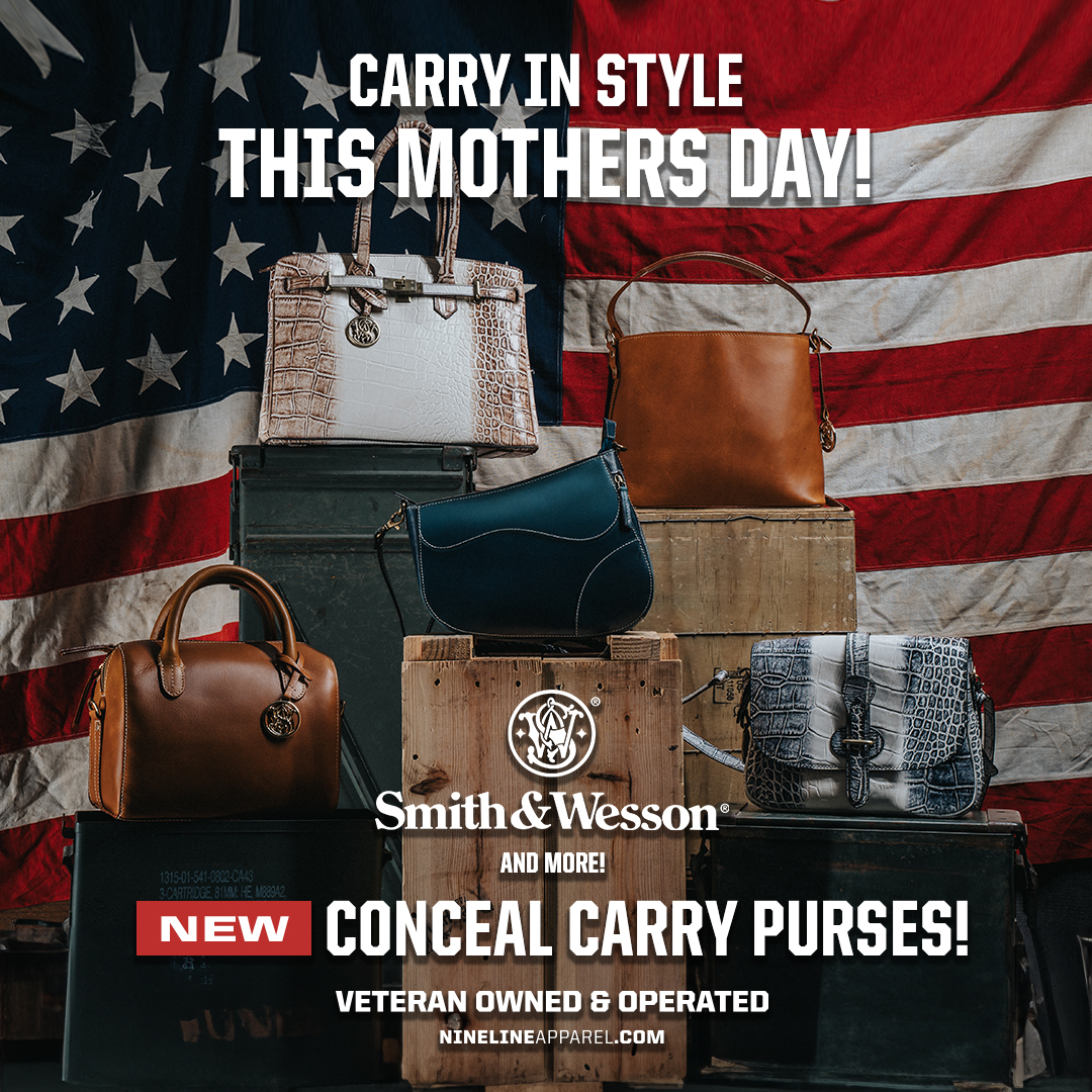 Keep your mom looking stylish while she stays strapped 😇

Shop For Mom Here: nine.li/MOM

#NineLineApparel #mothersday #concealedcarry #purse #smith&wesson
