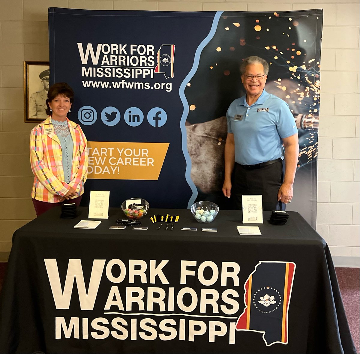 Our team has been on the road! Employment Coordinator Tammy Clinton and Career Technical Specialist Michael McGee spoke with members at Camp Shelby last week.

#wfwms #workforwarriors #hiring #militaryjobs #Mississippi #employment #career