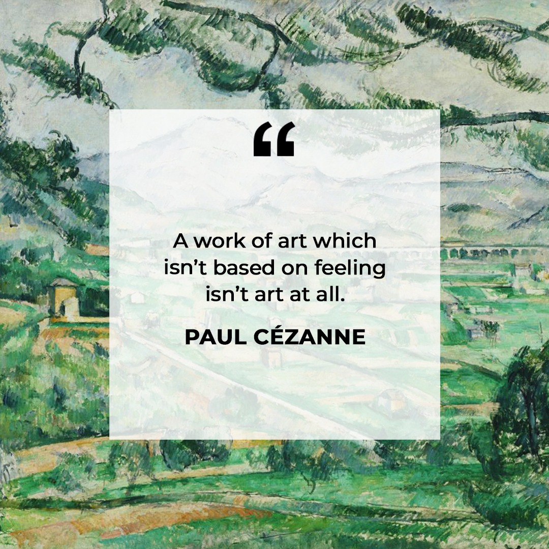 Paul Cézanne's words remind us that true beauty springs from the depths of feeling and emotions. 

Allow art move you. 🖼️ 

#ArtisticSoul #PaulCézanne #DuggalGallery