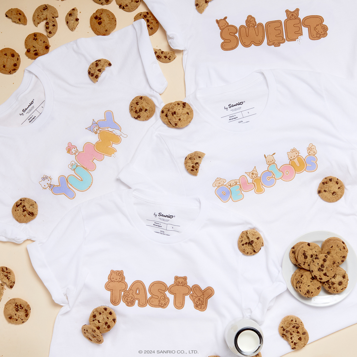 Did someone say cookies? 🍪💕 Super sweet tees featuring Hello Kitty and Friends are available here: bit.ly/3JP2bCK