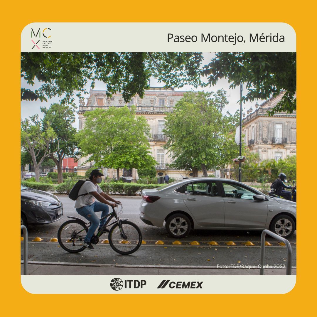 🟡 #PaseoMontejo en Yucatán es una #CalleCompleta que amplió la red ciclista en Mérida con la implementación de un ciclocarril de 1.5 m de ancho y boyas🚴‍♂️💡 y el rediseño de intersecciones viales.

Conoce más del proyecto y regístrate: buff.ly/3Q5IZ7u 🚶‍♂️🚲🚌