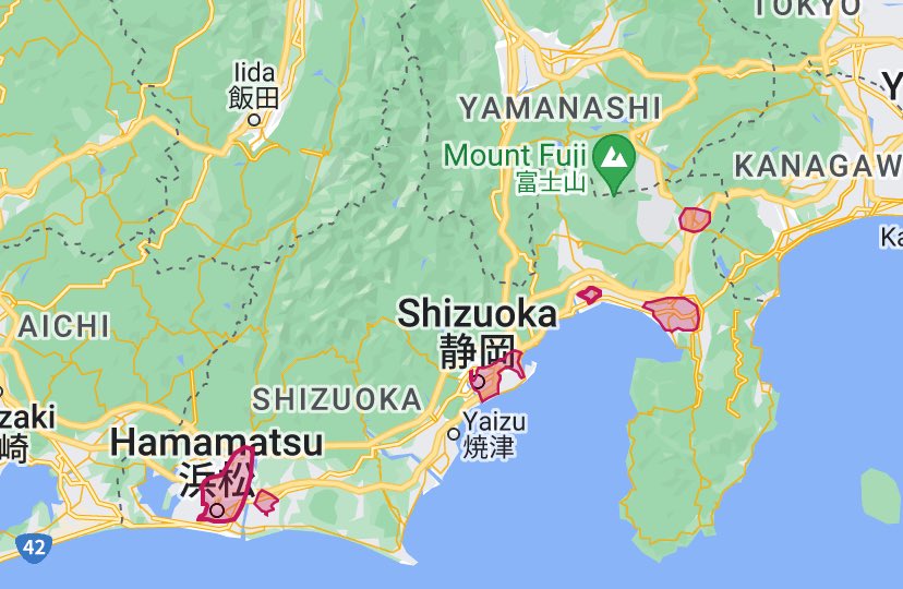 静岡県ってウバれるのここしかないんだ