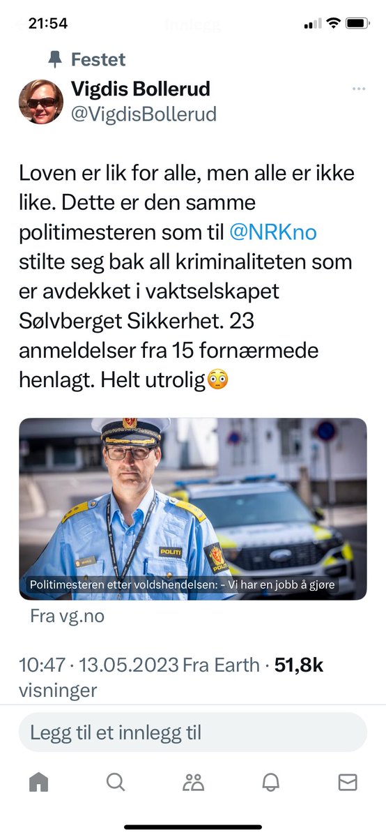 Det er ikke alle som har en tidligere karriere i politiet og en skare av politiledere som dekker over de kriminelle handlingene som har pågått i 20 år. Loven er på ingen måte lik for alle.