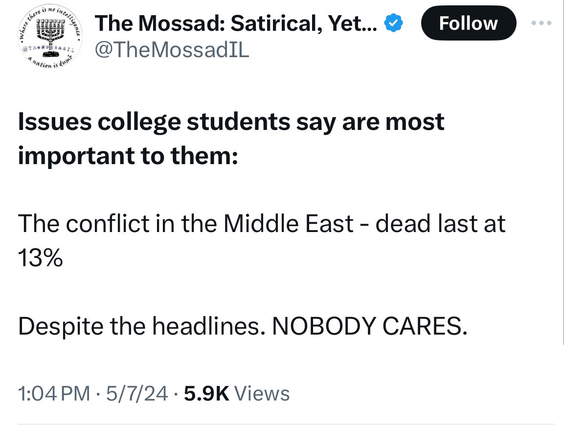 I don’t understand why “actually no one cares about a thing that is happening and is resulting in the deaths of thousands of people” is an argument?