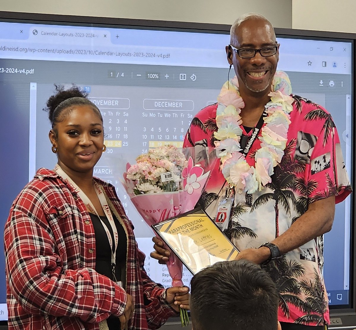 Congratulations to our Paraprofessional of the Month, Ms. Lettries! Thank you so much for all of your hard work to help our Eagles SOAR! #swoopswoop @Darrell88Ross @AldineISD @betziedelarosa