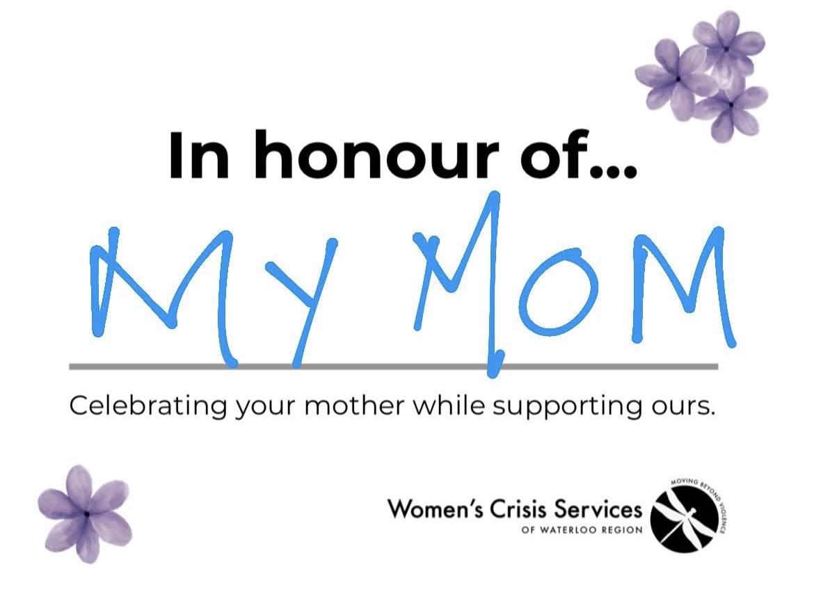 You still have time to give a gift to mom that gives back. Consider donating to mothers and mother figures in our community in honour of yours. Donate now at wcswr.org/support-us/don…
