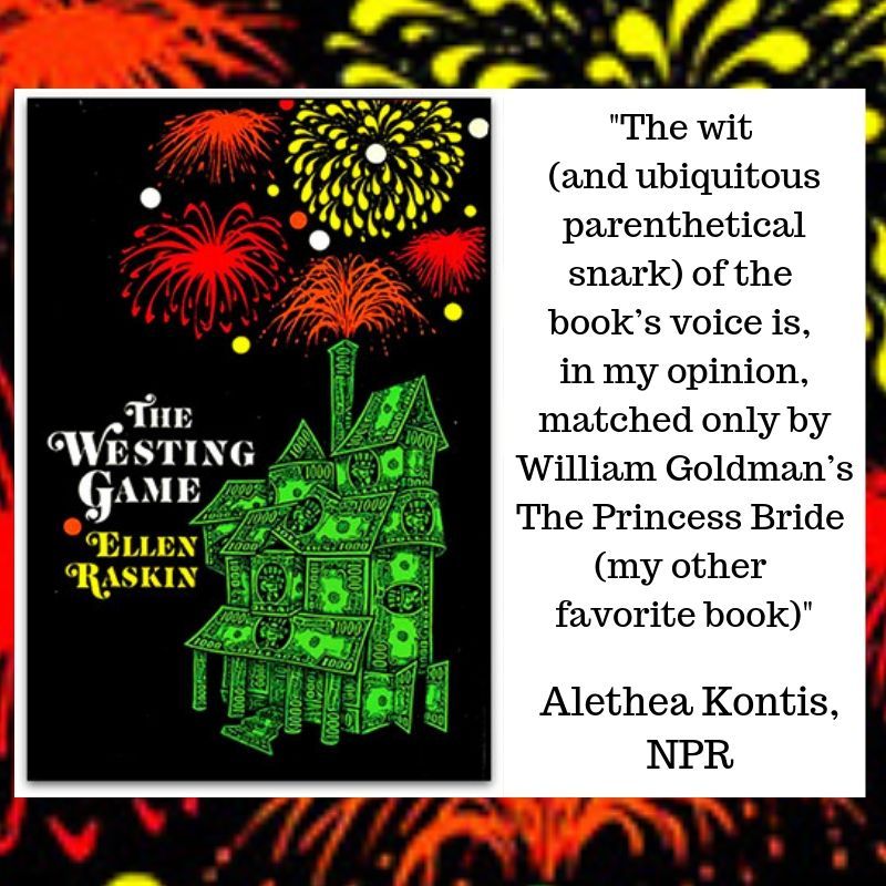 THE WESTING GAME ⭐️
A diverse assortment of misfits, each with a mysterious connection to Sam Westing, each with their own skeletons in the closet, each so wonderful that it's almost impossible to pick a favorite (it's Turtle).

npr.org/2019/08/05/747…

@NPRBooks #SummerReading