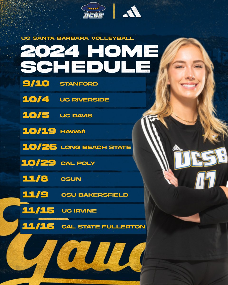 Our 2024 home schedule is out NOW, and you can also purchase Early Bird season tickets! Don't miss out on your chance to watch the reigning Big West Regular Season Champions defend their title! 🗞️ bit.ly/2024WVBTickets… #GoGauchos