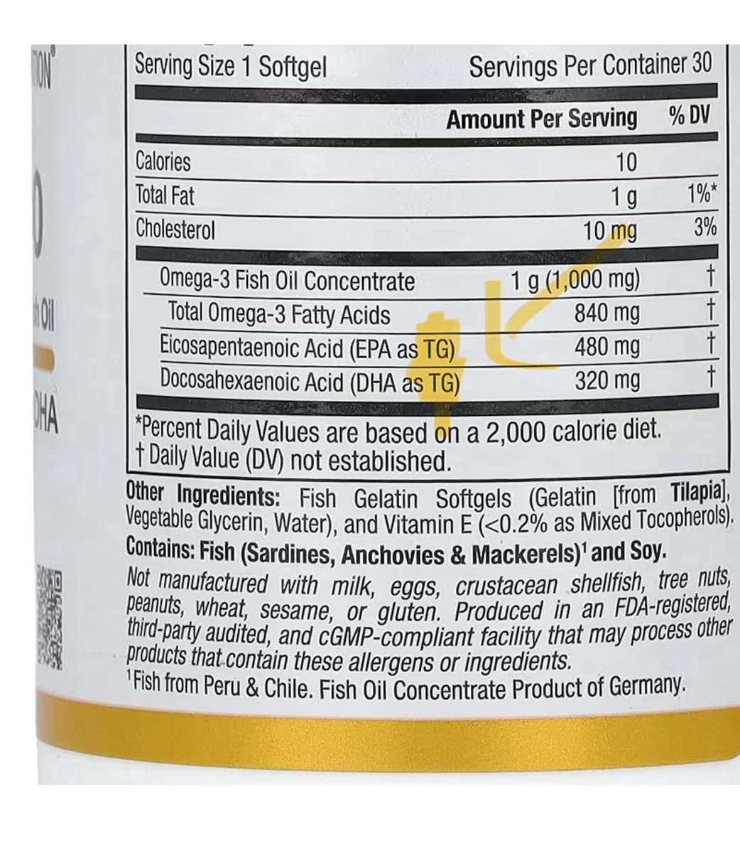 من الاشياء المهمة قبل الشراء: 
تشوف المنتج صيغته triglycerides (TG) ويكون مفحوص من جهة ثالثه كمختبر حتى تضمن جودة المنتج.
هذا  مكمل دايم اشتريه من موقع ايهيرب