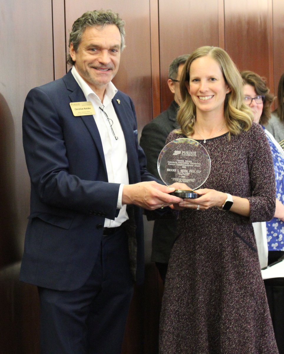 #ICYMI: PI Sr. VP Brooke Beier was recently recognized with the 2024 Faculty Commercialization Award, celebrating those who have demonstrated dedication and success in their efforts to advance commercialization of @LifeAtPurdue-generated/owned technologies.

Congrats, Brooke!