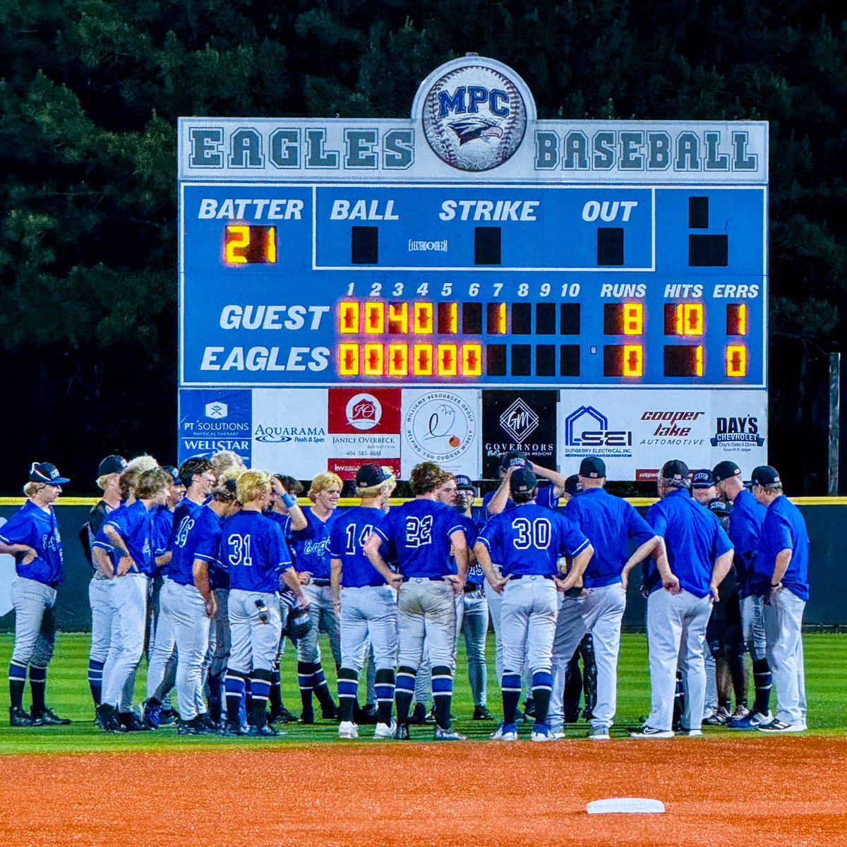 The varsity #MPCBaseball team advanced to the #Final4 with their 6-0 and 8-0 victories over Worth County. In game 1, your Eagles got 2 hits each from B. Gabel, C. Landmesser and R. Bonner. H. Akopov hit a big solo homerun to solidify win along with the complete game shutout