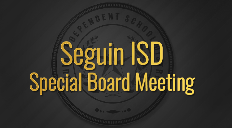 The Seguin ISD Board of Trustees is hosting a special board meeting at 6:30 p.m. on May 8 at the District Office, 1221 E. Kingsbury. You can find the agenda at pulse.ly/hgbxlyotfv .
#1Heart1Seguin