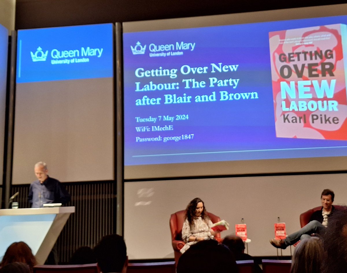 Very much enjoyed attending the launch of @p_ikek's new book 'Getting Over New Labour: The Party after Blair and Brown'. The Labour Party for the last 14 years has lived in the shadow of New Labour. Internal party divisions shaped by Q of what to make of that govt & its legacy.