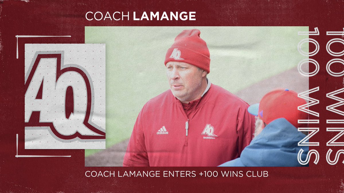 Congratulations to Head Coach LaMange as this season he has earned and surpassed 100 career wins as head coach! 

LaMange earned his 100th win with a 5-1 victory over Cornerstone (Apr. 17th). As the season has come to a close, LaMange now sits at 108 wins!