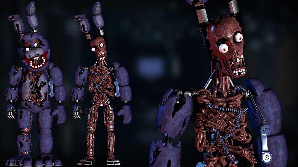 Withered Stuffed Classic Bonnie model showcase