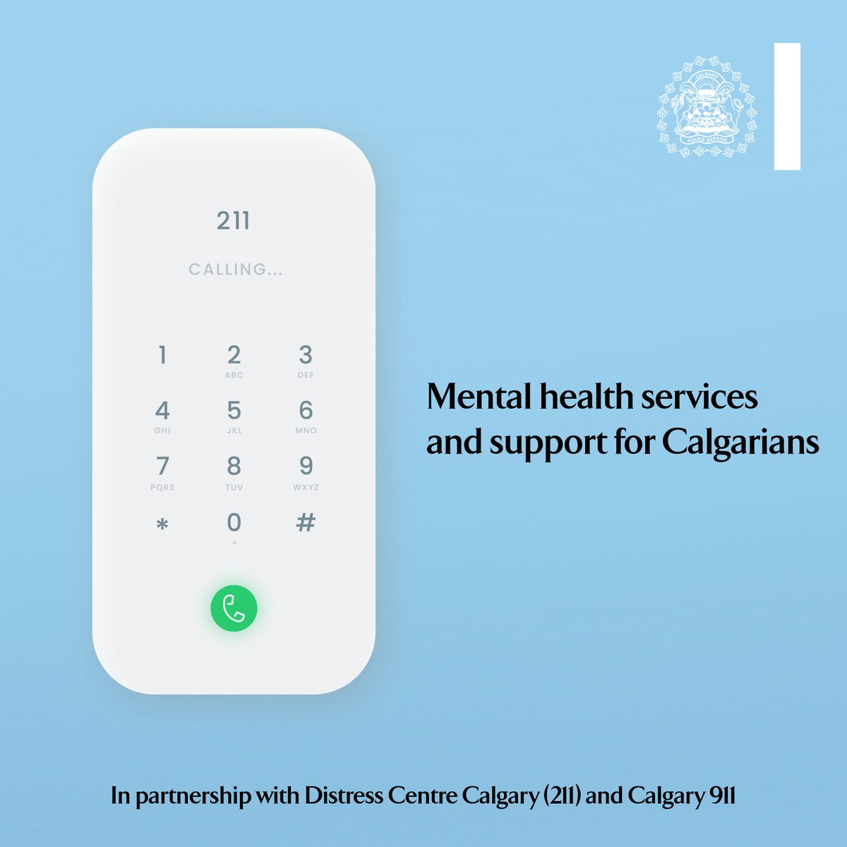 🧠 During #MentalHealthWeek we want to remind Calgarians that mental health supports are available year-round. Calling 211 for non-emergency situations ensures people will receive the right resource, at the right time. ☎️ For emergencies call 911. 🤝@Distress_Centre, @211calgary…