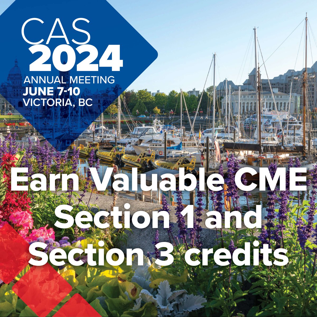 The #CASAM2024 is a great opportunity to gain valuable CME credits! We are offering up to 17 hours of Section 1 credits and a total of 48 hours of Section 3 credits through workshops, PBLDs and test-enhanced learning sessions. June 7-10, 2024. 📝More at cas.ca/annual-meeting