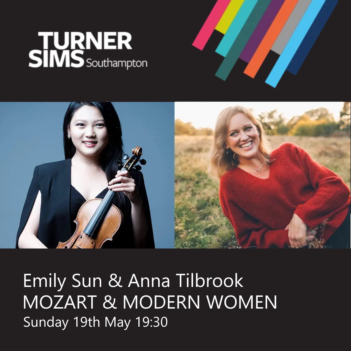 19th May @emilysunviolin & @AnnaTilbrook at @TurnerSims Southampton - Mozart & Modern Women... turnersims.co.uk/events/emily-s…