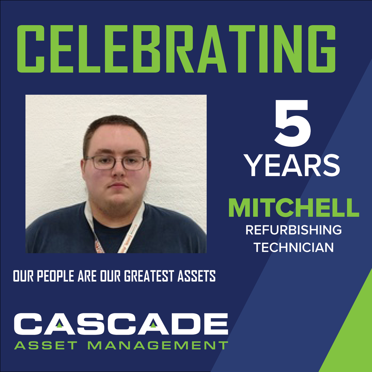 CascadeAssets's tweet photo. Today we raise a toast to Mitchell, who reached his 5-year milestone this month! Your passion, expertise, and energy have made an impact on our workplace. Here's to many more years of shared success! 🥂🎉#CascadeThanksU #TeamCascade #WorkAnniversary #TeamAppreciation https://t.co/0vYiErrpg1
