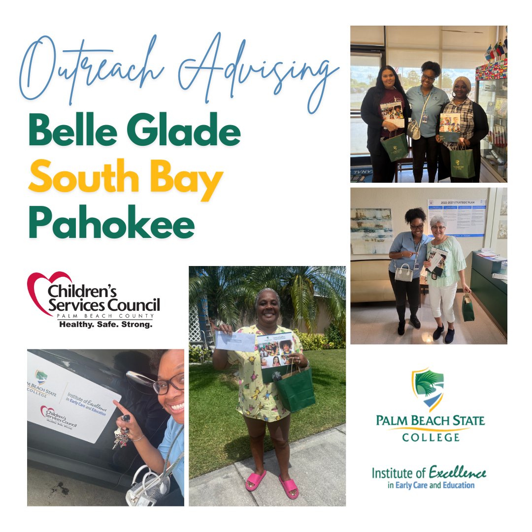 Yesterday, the outreach and advising team went out to the Belle Glade, South Bay, and Pahokee areas to give out goodies, Achieve checks, promote courses, and talk about the upcoming IEECE Open House on the Belle Glade campus on June 18th! 
#InspiringSuccess #outreach #roadtrip