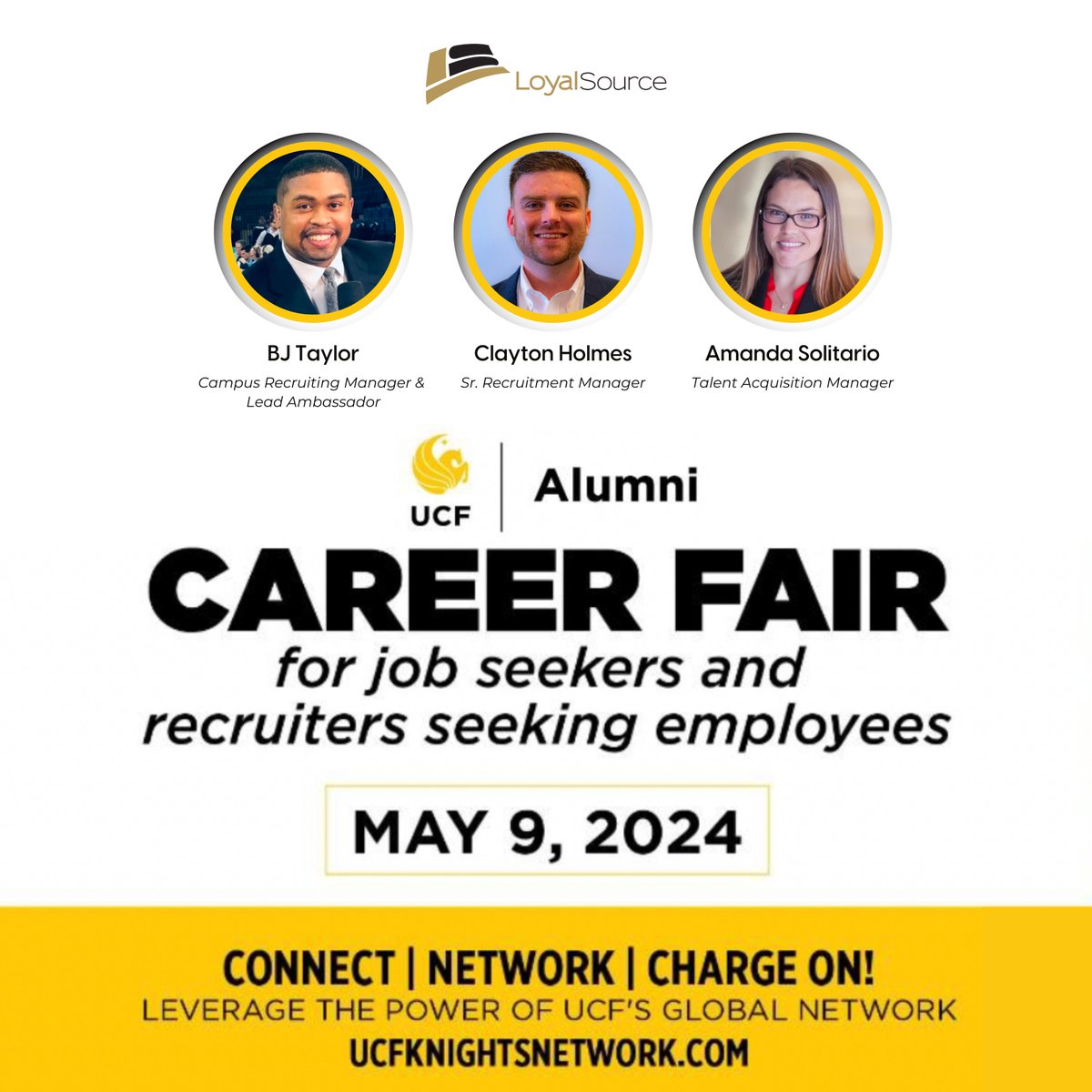 LoyalSourceGS's tweet photo. Come see us at the UCF Career Fair this Thursday May 9th!
#UCFAlumni #UCFCareerFair #CareerFair #UCF #LoyalSource #ChargeOn #LoyalSourceCareers https://t.co/jWXmGJcXgX