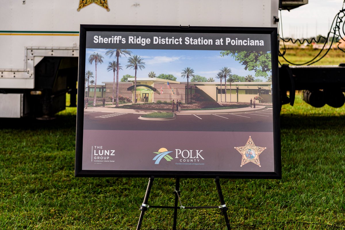 Strickland Construction will receive $10.5 million to build the new @PolkCoSheriff Ridge District Station. This 21,000-square-foot facility will serve residents in #Poinciana, which straddles Polk and Osceola counties and is located in #PolkCountyFL northeast quadrant. 🧵 (2/4)