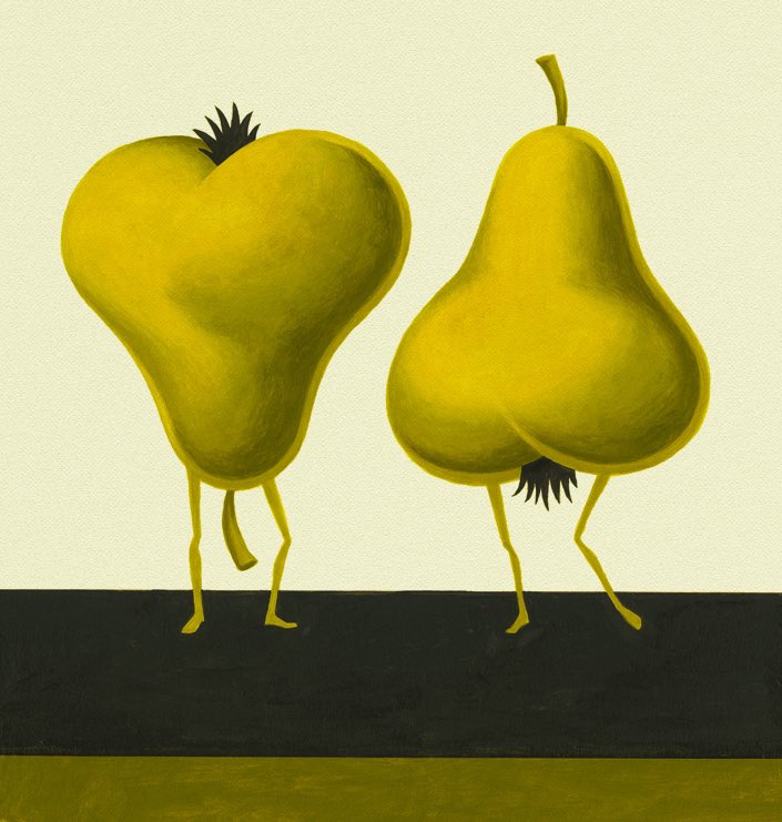 Happy to share that „A pair of pears“ also was selected into the upcoming American Illustration annual.
You know, from that naughty little series.
Woo! Hoo!
Thanks to Mark Heflin, the esteemed jury and American Illustration!
@AmericanIllust #americanillustration
