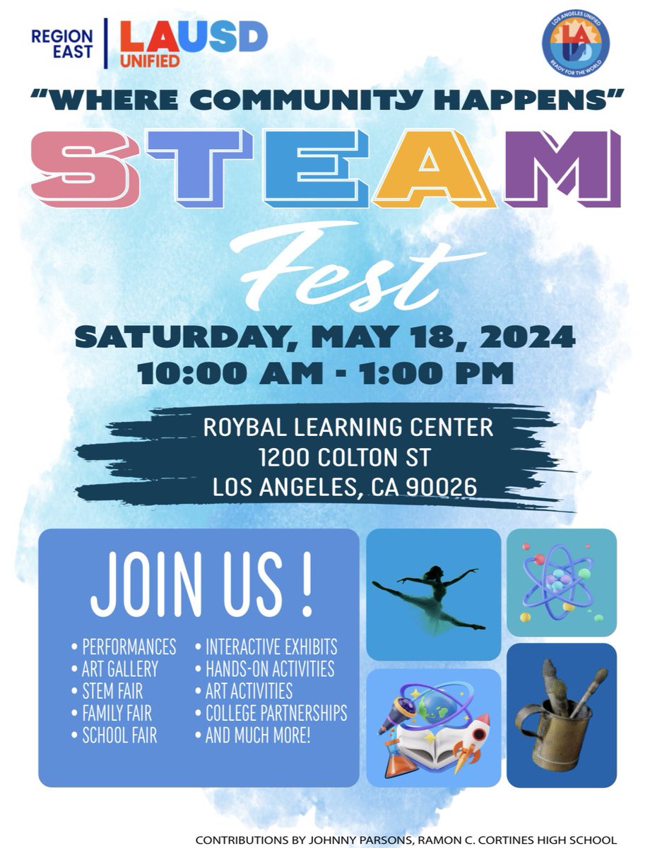 Get ready to ignite your curiosity at the Region East STEAM Fest! Dive into a day of science, technology, engineering, arts and math with hands-on activities and interactive workshops. #STEAMFest2024