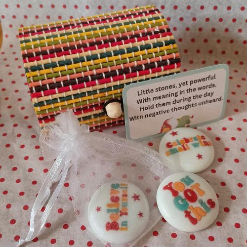 Hi everyone - last minute 'hi' #SBSwinnershour and many congratulations to the winners this week 😍🎉 Busy working on orders and have added these affirmation pebbles (ideal to promote a positive mindset, or for #Exams ) nurturegnomes.co.uk/product/affirm… #affirmations #MentalWellness